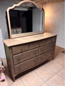Dresser with mirror