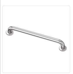 Grab bar in brushed stainless steel