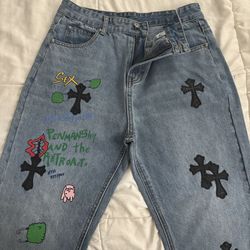 Chrome Heart / Sex Records Jeans