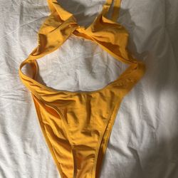 Orange Bathing Suit 2 Piece Set