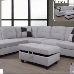 New Sectional And Ottoman 