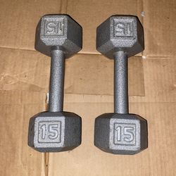 15lb Dumbells Set And 10lbs Gold Gym Dumbells Set