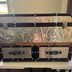 Antique Unique Trunk With Drawers