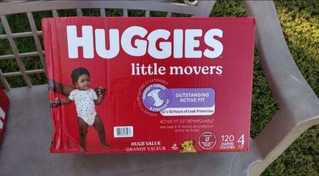 Huggies Little Movers Size 4 Diapers 120 Count
