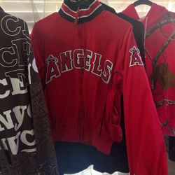 vintage angels baseball jacket