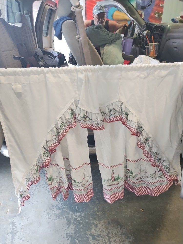 Sailboat Curtains Rods IncludedInclu