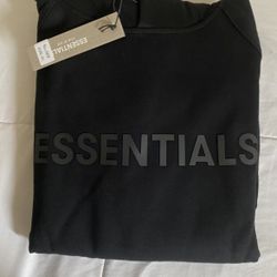 essentials hoodie black