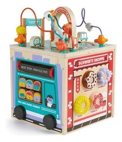 FAO Schwarz Busy City Wooden Activity Cube