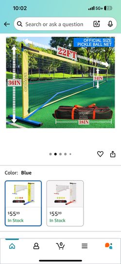 New Zdgqo Portable Pickleball Net Set 22 FT