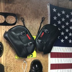 Softail Saddle Bags With All Hardware
