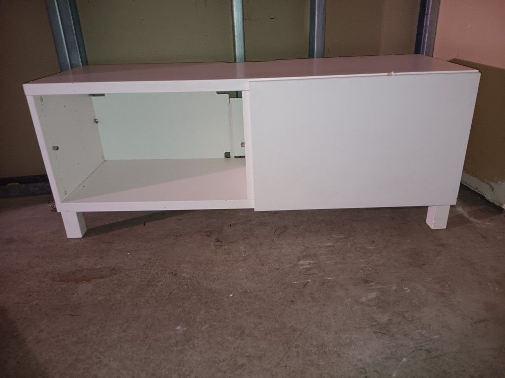 White TV Stand Entertainment 6