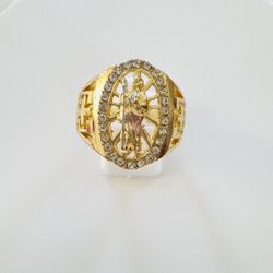 Saint Jude Men’s Ring. 14K Gold Plated. Size 11. New