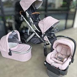 Uppa Vista V2 Double Stroller With Bassinette 