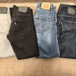 Levi Jeans 5 Pairs Boys 10 Youth