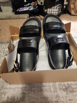 Like new coach black sandals