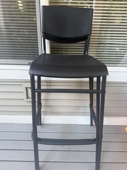 Bar stool with backrest, counter height black/black, 24 3/4 "