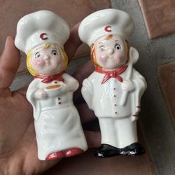 Vintage 1998 Campbell's Chef Kids Salt Pepper Shakers