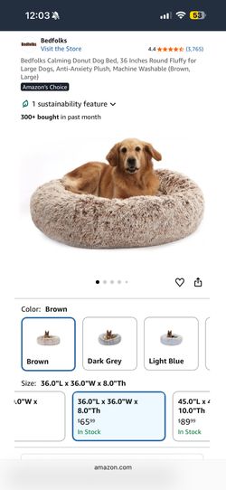 Donut Dog Bed 36” new