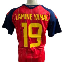 Spain-España # 19 Lamine Yamal  Soccer Jersey 