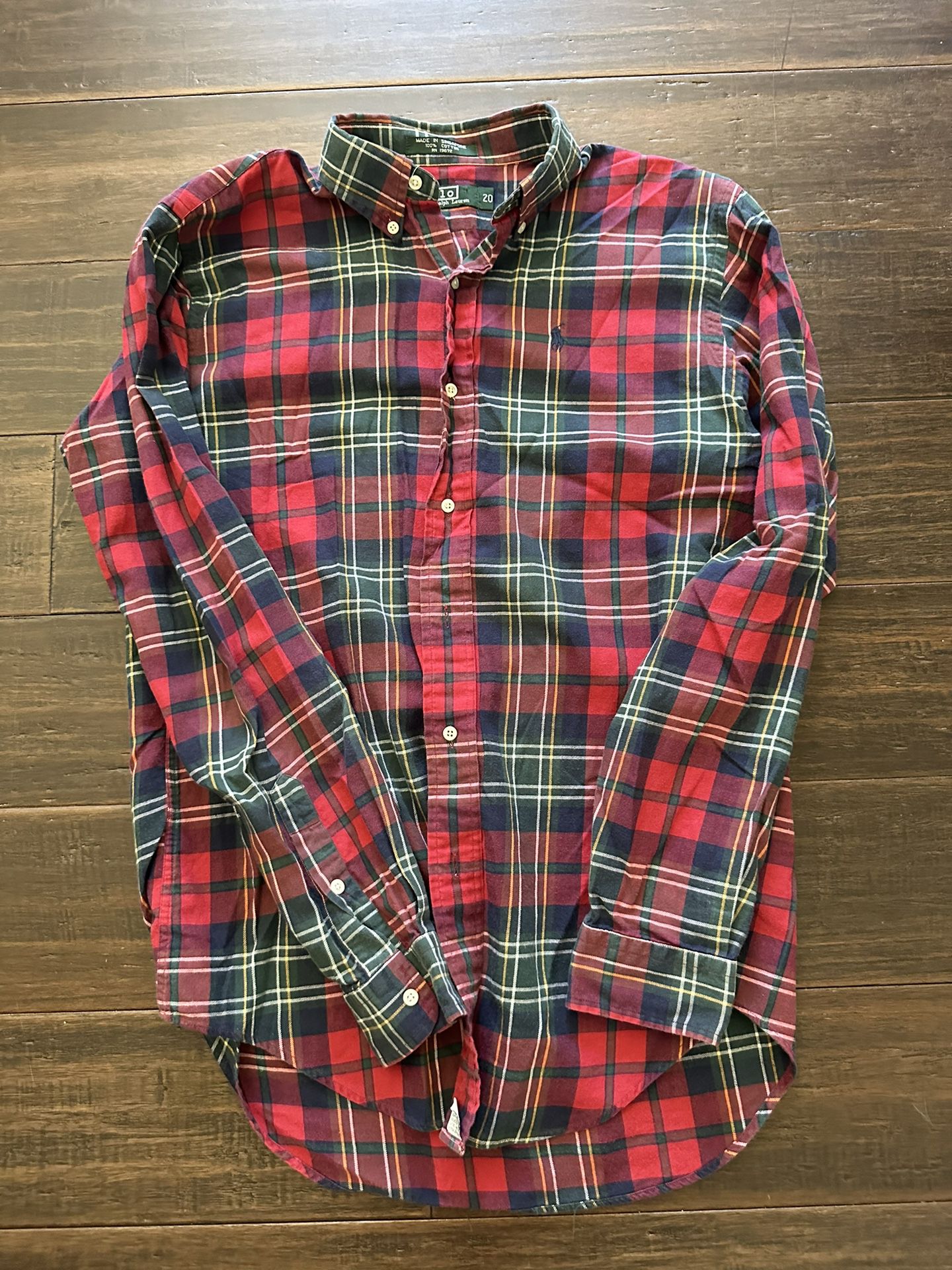 Vintage polo by Ralph Lauren red flannel Button Down