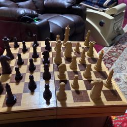 Wood Chess - 10 X10 inches Like New 