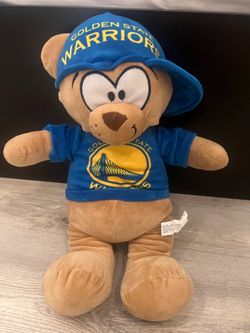 2017 Golden State Warriors Teddy Bear Plush w/ Bucket Hat – NBA Collectible