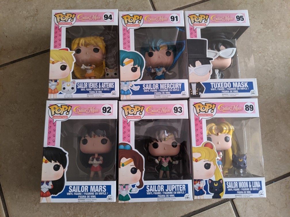 Sailor Moon Funko Pop Set. Grails/Vaulted 2016