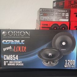 New!! Orion COBALT (2) 8" Mid Range Speakers 