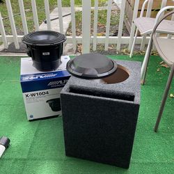 Alpine X-10D4 Sub And Box New