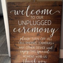 Unplugged Ceremony Sign