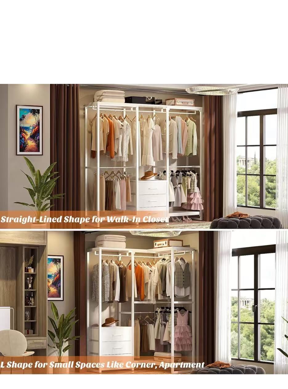 Aheaplus Garment Rack Heavy Duty Clothes Rack