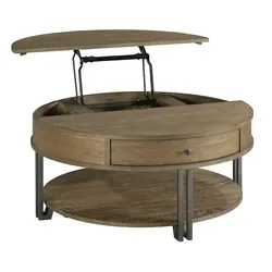 *Brand New*  Saddletree Lift-Top Round Coffee Table