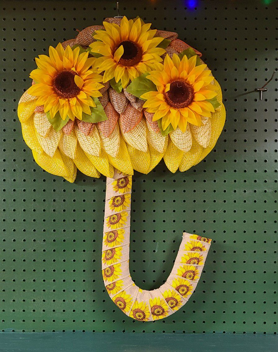 Handmade Sunflower Umbrella  Wreath