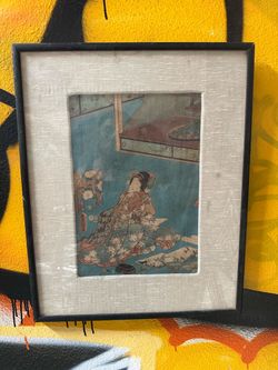 Framed Japanese Woodblock Print