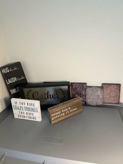 Farmhouse Decor Bundle – Gather Signs Inspirational Home Decor Lot