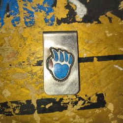 Vtg Handmade Native American Bear Claw Turquoise