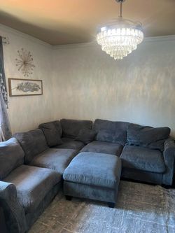 Sectional couches (“2pieces)+ottoman