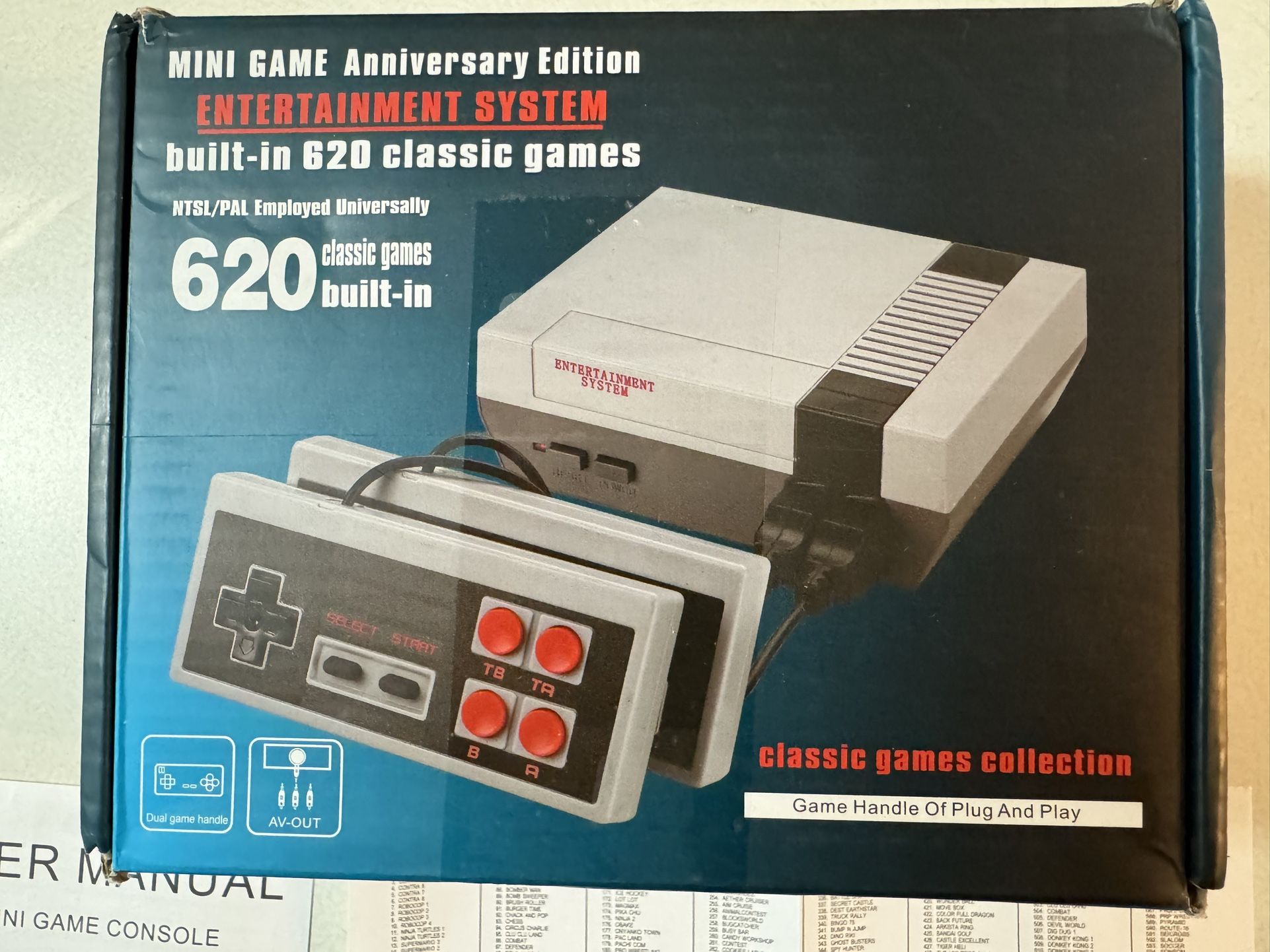 Mini Anniversary Edition Nintendo NES System Console 620 Built-in Games