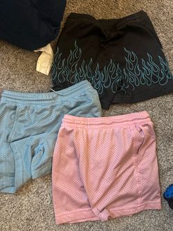 Lot of 3 Shorts – Flame Print and Mesh