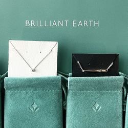 NEW Brilliant Earth Diamond Earrings and Diamond Necklaces