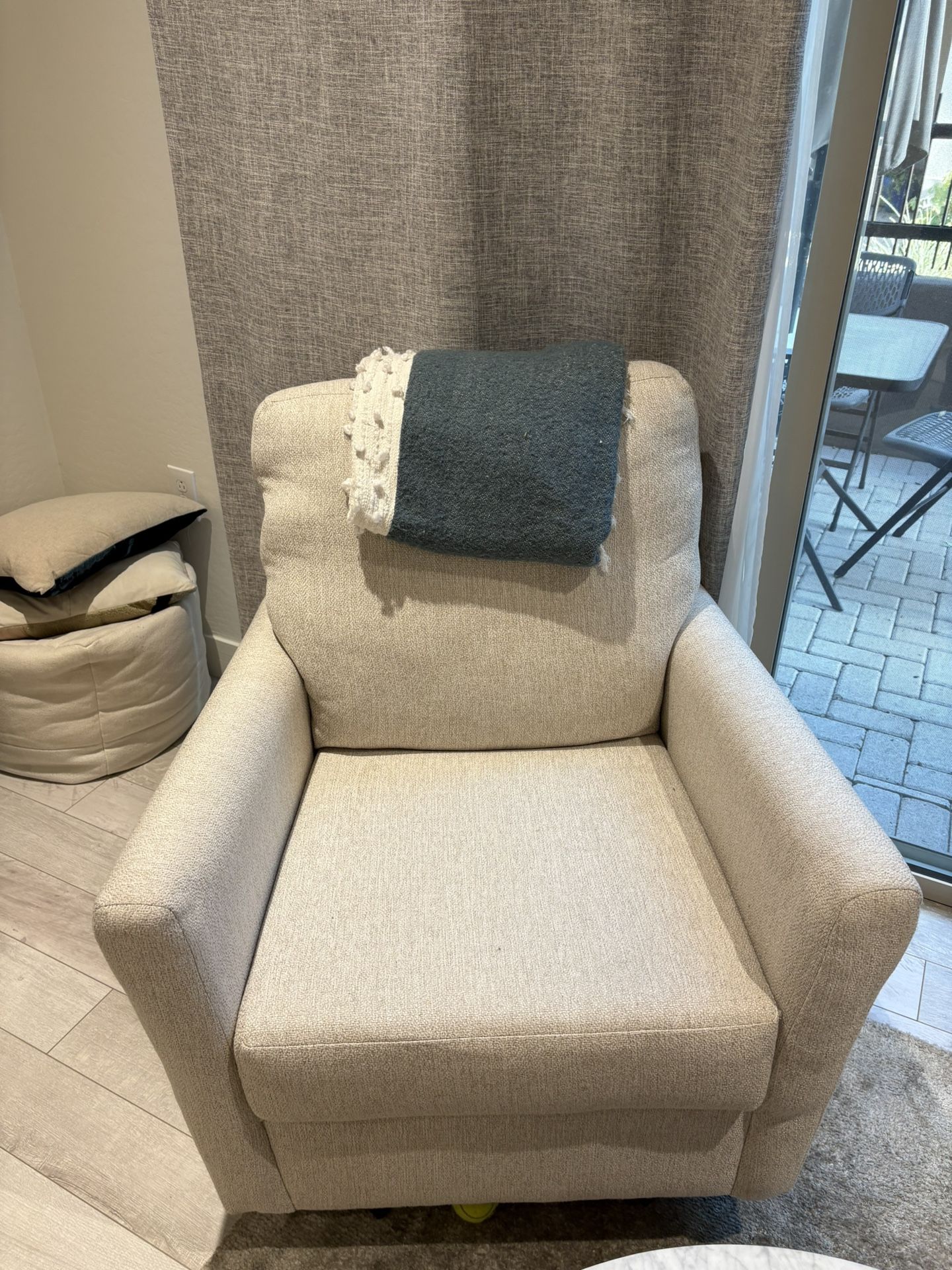 White Rocking Sofa Chair
