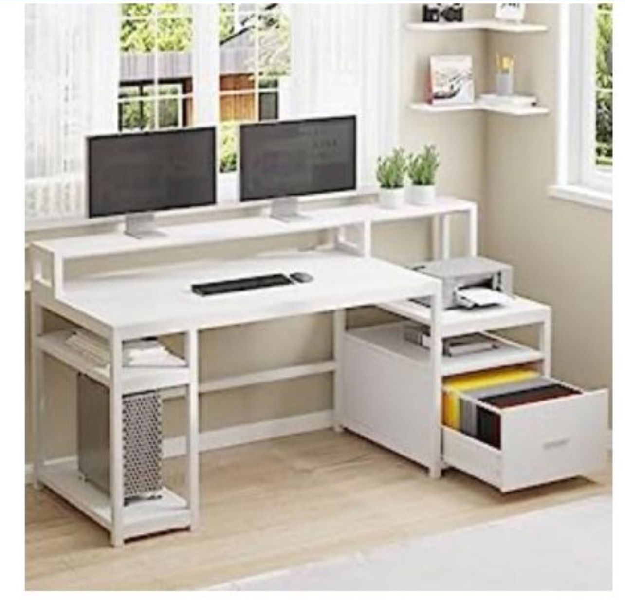White Office Desk