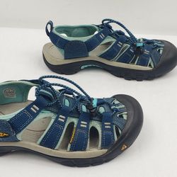 KEEN Womens Size 7.5  Water Shoes Sandals Hiking Drawstring Blue