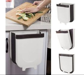 Plastic mini hanging trash can