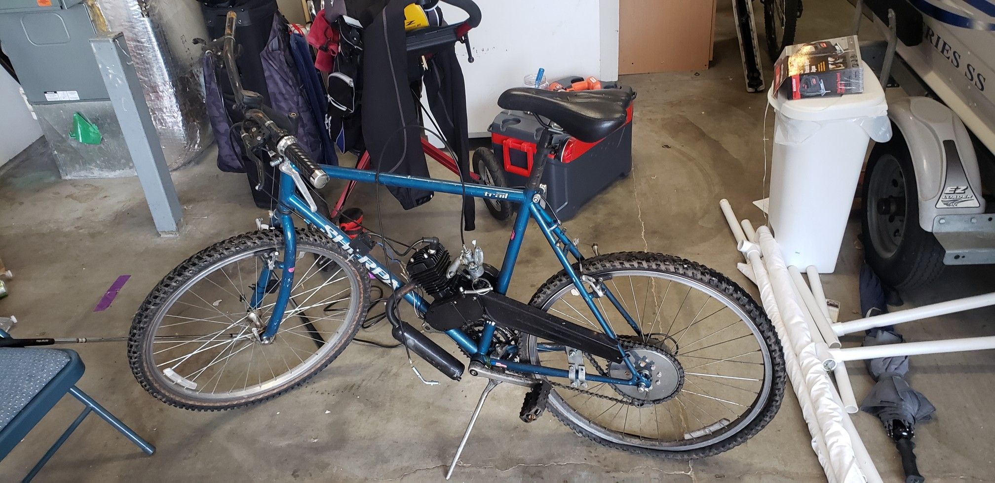 Motor on a nice vintage mountain bike!