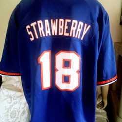 Throwback New York Mets Darryl Strawberry Jersey Men XL
