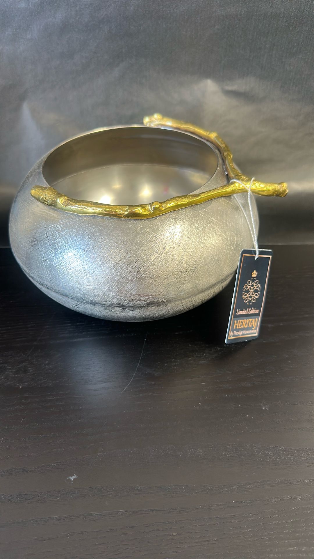 Candy Bowl Branch Brass and S/S Brushed 24 cm