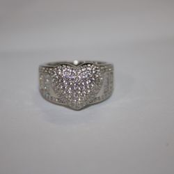 Promise Rings Heart ❤️ 925 Sterling Silver Cubic 