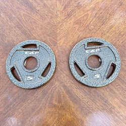 Cap Barbell Standard 1-Inch Grip Weight Plates, Set, Gray