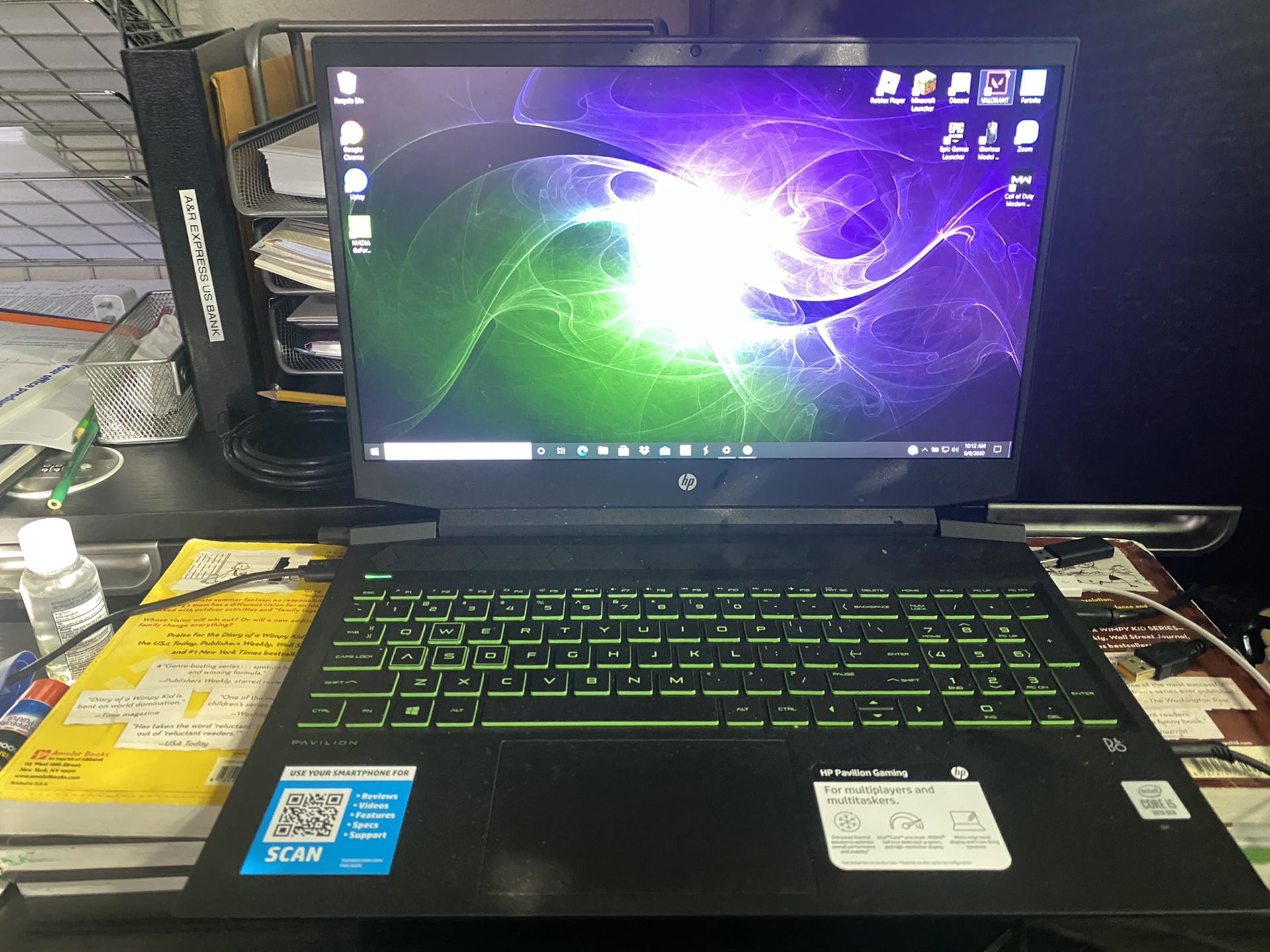 HP Gaming Laptop 1660 Ti i5 10300H 8GB Ram 528 SSD 32 GB Optane and 144 Hertz display